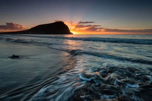 Beach Playa Tejita Sunrise Tenerife Canary Islands Spain Europe — Stockfoto