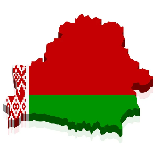 Shape National Flag Republic Belarus Computer Graphics — Stock fotografie