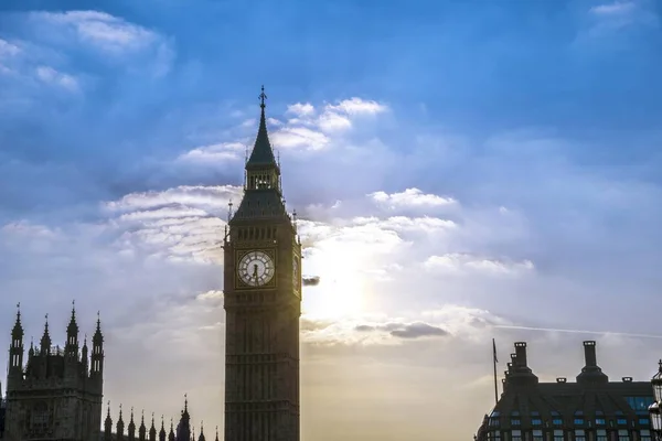 Big Ben Backlit City Westminster London London Region England United — Stockfoto