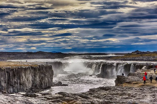 Waterfall Selfoss Vidhirholl Norurland Eystra Island — kuvapankkivalokuva