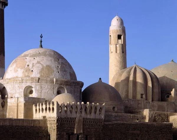Built Mud Bricks Mosque Domes Old Town Saada Sada Saadah — Stockfoto