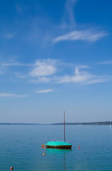 Sailing Boat Lake Starnberg Bavaria Germany Europe — Stok Foto