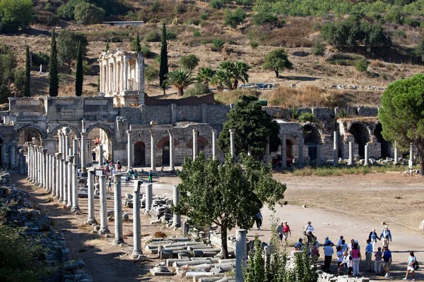 Bibliotheek Van Celsus Een Oud Gebouw Efeze Izmir Turkije Azië — Stockfoto