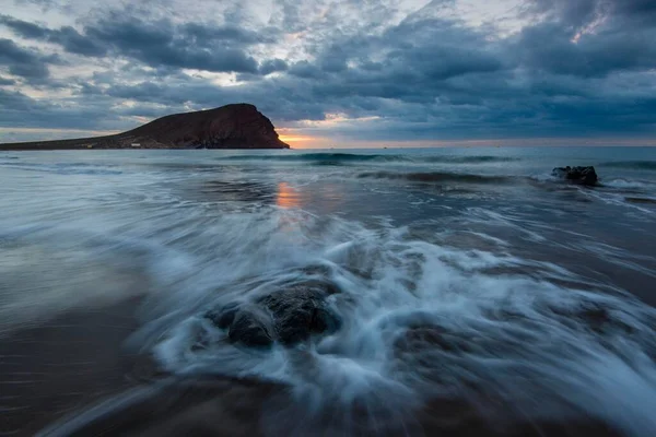 Playa Tejita Tejita Beach Morning Atmosphere Clouded Sky Canary Islands — Stockfoto