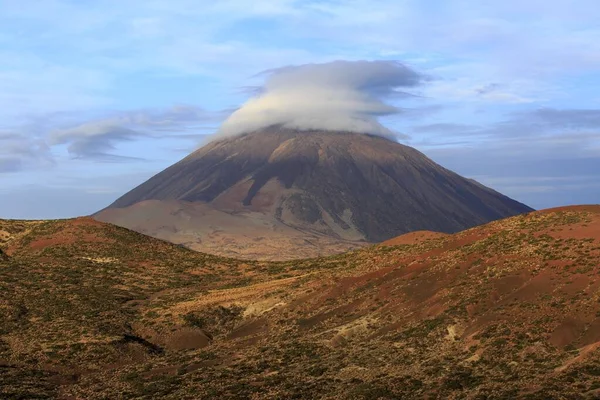Mount Tiede Volcano Cloud Teide National Park Canary Islands Tenerife — Stockfoto