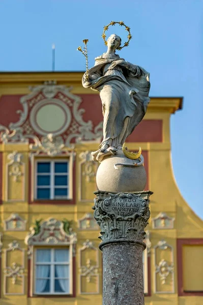 Marian Column Marien Fountain Aristocratic Town House Thurn Taxishaus Karls — Stock Photo, Image