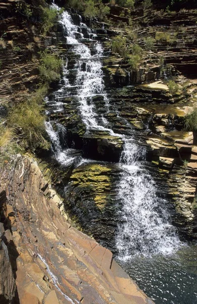 Fortescue Falls Karijini National Park Hamersley Range Pilbara — Stock fotografie