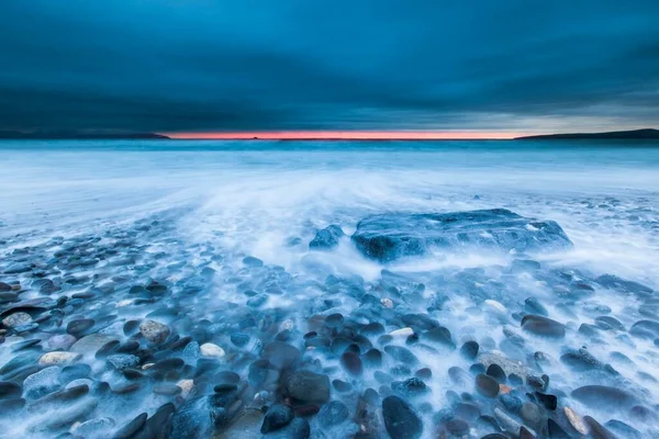 Stones Sea Banna Strand Ballyheige Bay County Kerry Ireland Europe — Stockfoto