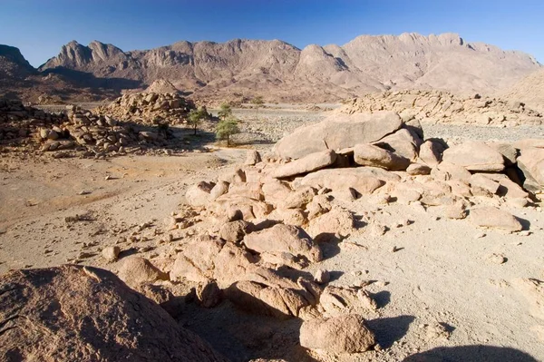 Valleys Mountains Jebel Uweinat Jabal Awaynat Libya Africa — 图库照片