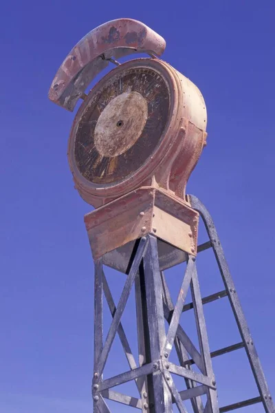 Old Broken Station Clock Baquedano Chile — стокове фото