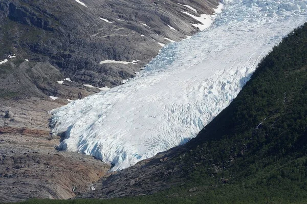 Tongue Svartisan Glacier Northern Norway Norway Scandinavia Europe — 图库照片