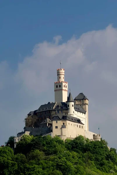 Marksburg Castle Medieval Mountain Castle Unesco World Heritage Mittelrheintal Middle — Fotografia de Stock