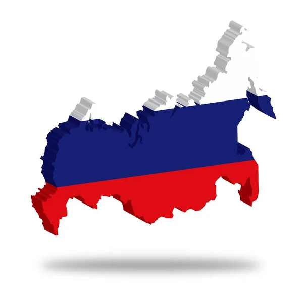 Vázlat Zászló Russia Lebegő — Stock Fotó