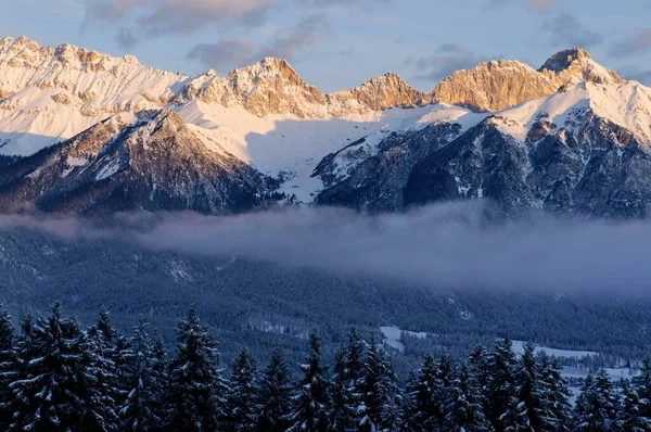 Leutasch Valley Seefeld Wetterstein Range Tyrol Austria Europe — Stockfoto