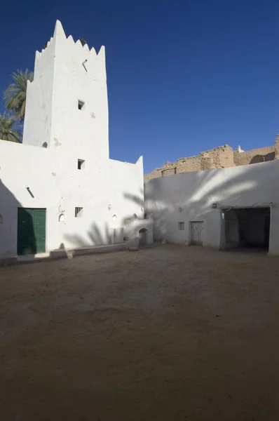 Witte Moskee Het Historische Centrum Van Ghadames Ghadamis Unesco Werelderfgoed — Stockfoto