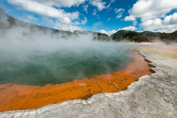 Champagne Pool, hot thermal spring, Waiotapu, Waiotapu, Roturoa, North Island, New Zealand, Oceania