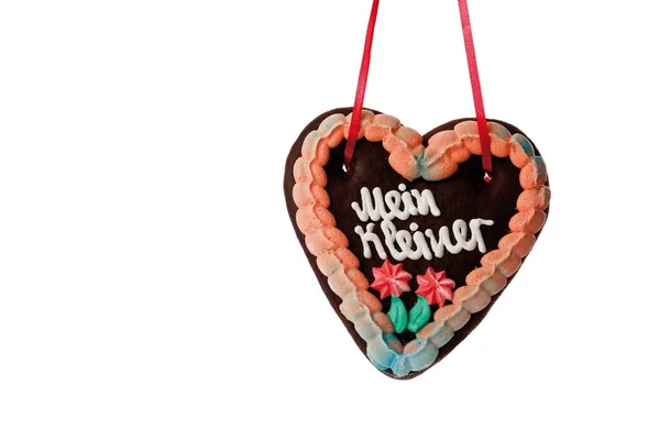 Gingerbread Heart Mein Kleiner Close View — Stock Photo, Image