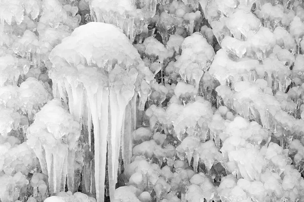 Icicles Formation Close View — Stockfoto