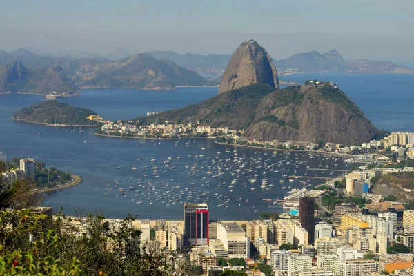 View of the city and Sugar Loaf Mountain, Corcovado, Rio de Janeiro, Brazil, South America