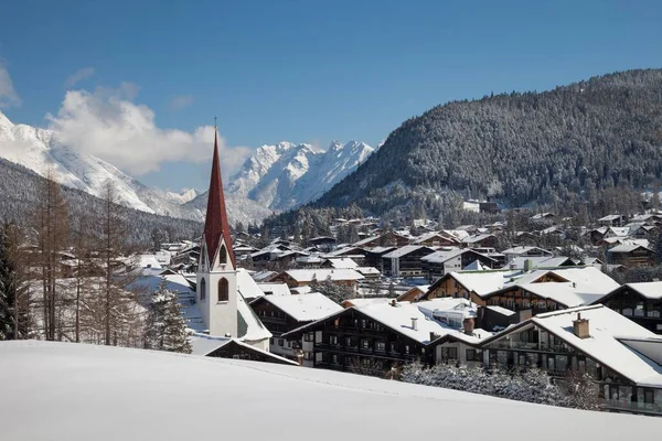 Village View Seefeld Tyrol Austria Europe — Foto de Stock