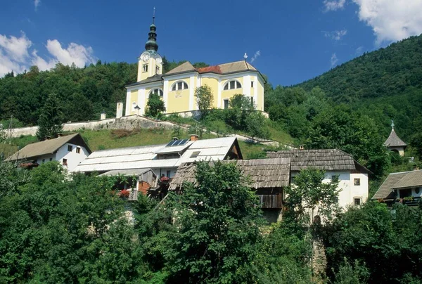 Mountain Village Srednja Vas Triglav National Park Gorenjska Region Slovenia — Stock Photo, Image