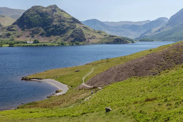 Lake Crummock Water Lake District National Park Buttermere Cumbria Engeland — Stockfoto