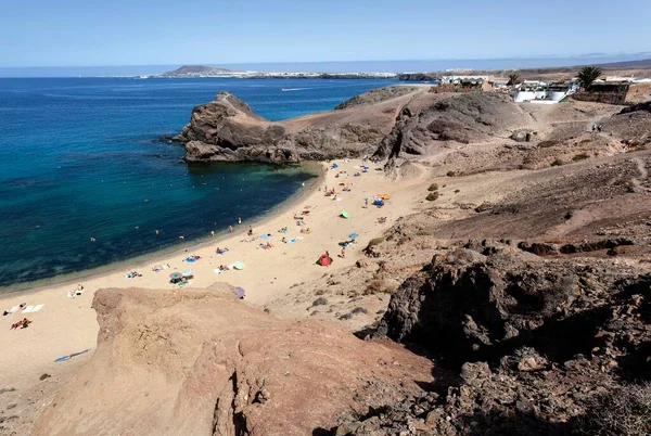 Papagayo Beaches Playas Papagayo Playa Blanca Back Lanzarote Canary Islands — ストック写真