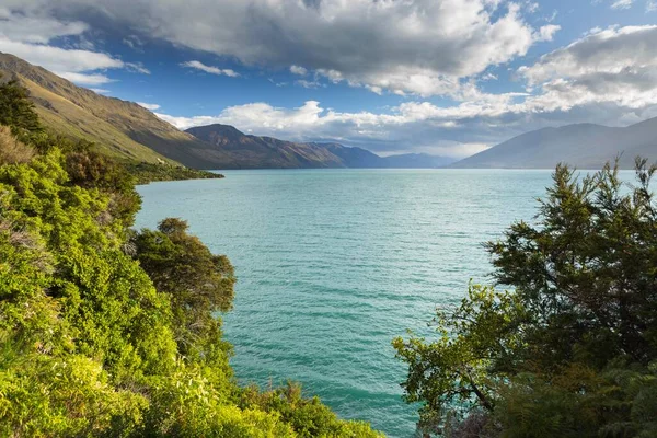 Cielo Nuvoloso Sul Lago Wanaka Makarora Regione Otago Nuova Zelanda — Foto Stock