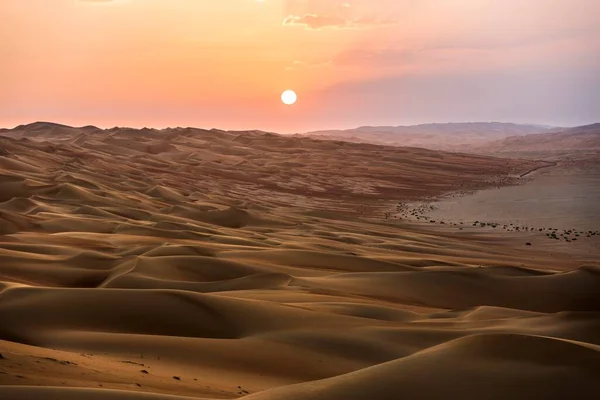 Sand Dunes Sunset Rub Khali Empty Quarter United Arab Emirates — Foto de Stock