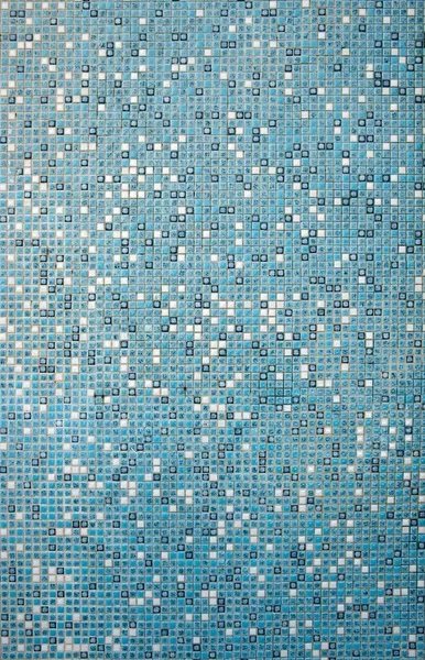 Mosaic Wall Small White Turquoise Tiles Swimming Pool — Stockfoto