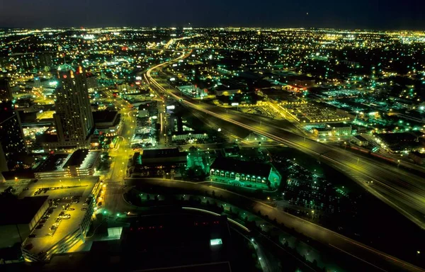 Innenstadt Von San Antonio Bei Nacht San Antonio Texas Usa — Stockfoto