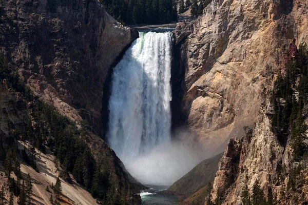 Lower Falls Yellowstone National Park Wyoming Usa North America — Stock Photo, Image