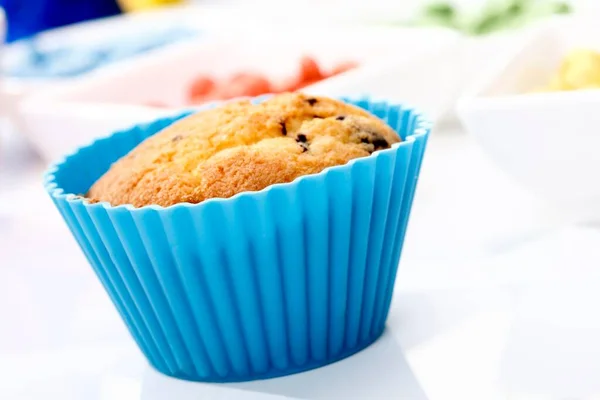 Muffin Blue Muffin Mould — 스톡 사진