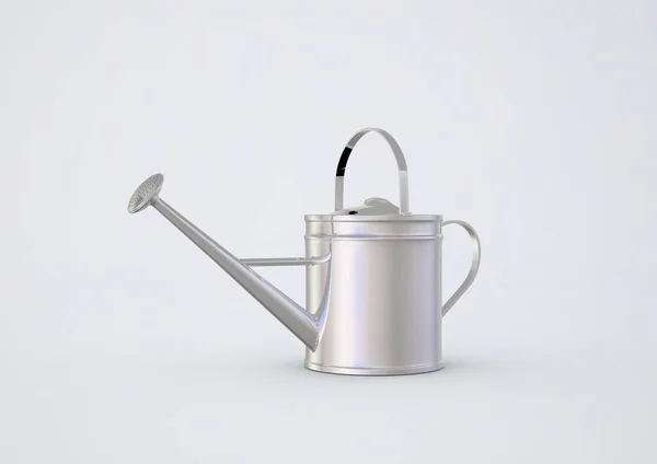 Silver Coloured Watering Can Illustration Visualisation — Stock Photo, Image