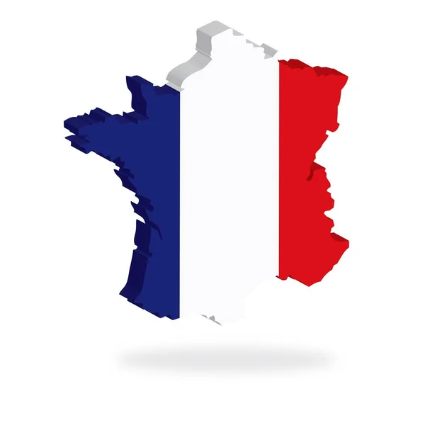 Outline Flag France Hovering — Stock Photo, Image