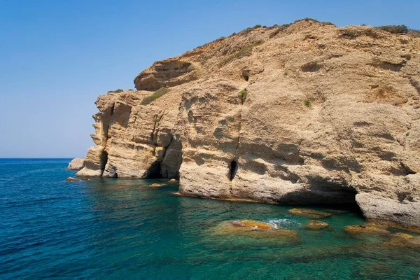 Costa Rochosa Sul Creta Grécia Europa — Fotografia de Stock