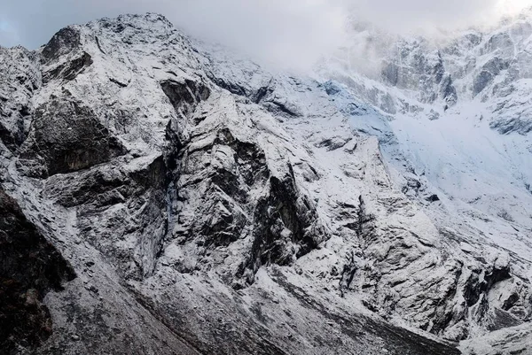 Snow Ice Rock Formation Mountain Sagarmatha National Park Khumbu Himal — Foto de Stock