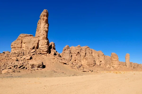 Sandstone Rock Formation Tikobaouine Tassili Ajjer National Park Unesco World — стоковое фото