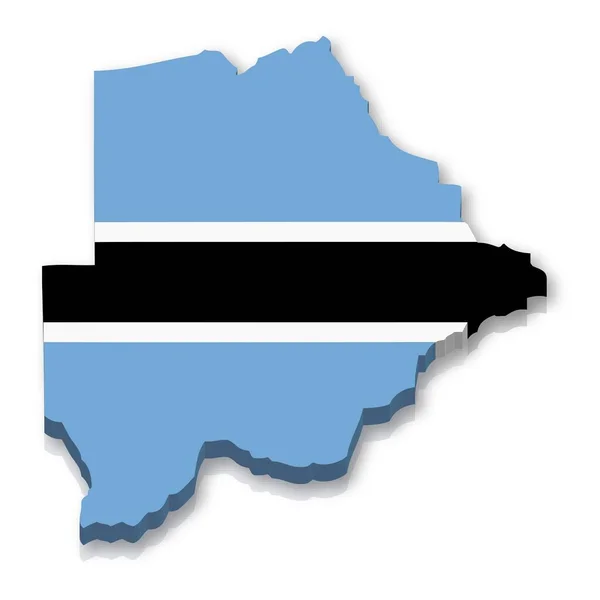 Outline Flag Botswana — ストック写真