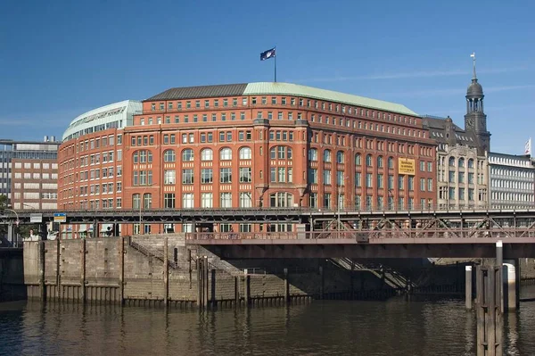 Slomannhaus Traditional Office Building Hamburg Harbour Germany Europe — Stock Photo, Image