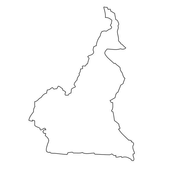 Outline Map Cameroon — Stockfoto
