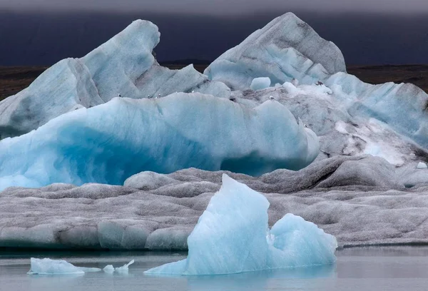 Gelo Icebergs Jkulsrln Lago Glacial Lagoa Islândia Europa — Fotografia de Stock