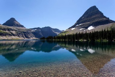 Hidden Lake with Reynolds Mountains and Bearhat Mountains, Glacier National Park, Montana, United States, North America clipart