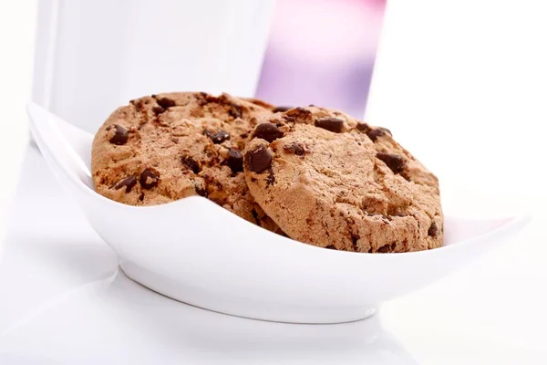 Chocolate Chip Cookies Close View — 스톡 사진