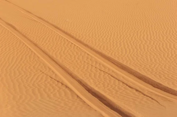 Faixas Carro Areia — Fotografia de Stock