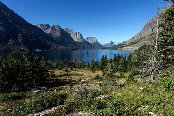 Saint Mary Lake Glacier National Park Montana United States North — Stockfoto
