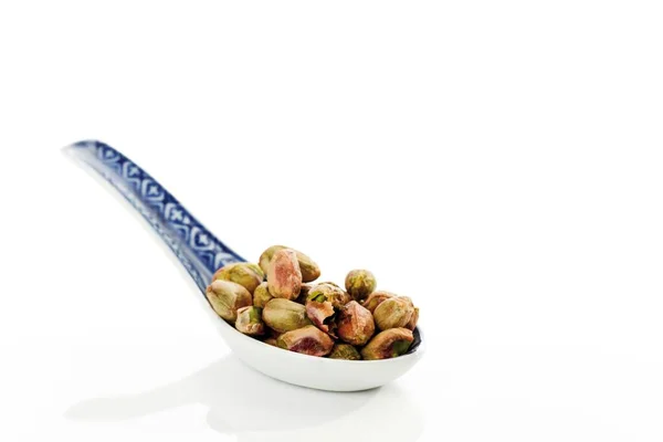 Pistachio Nuts Asian Spoon — Stock Fotó