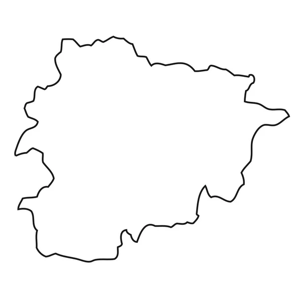 Outline Map Andorra — Stockfoto