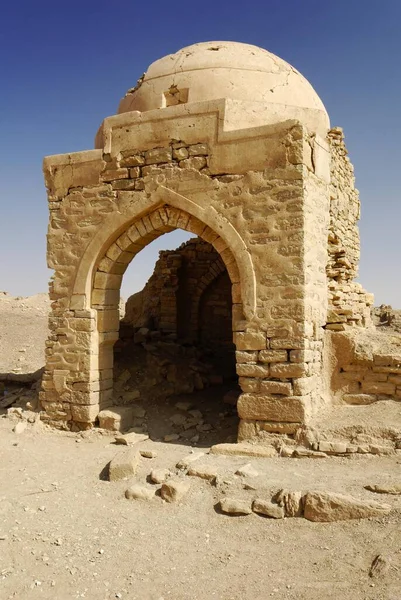 Ruin Mosque Ancient City Baraqish Yemen Arabia Arabian Peninsula Middle — 图库照片