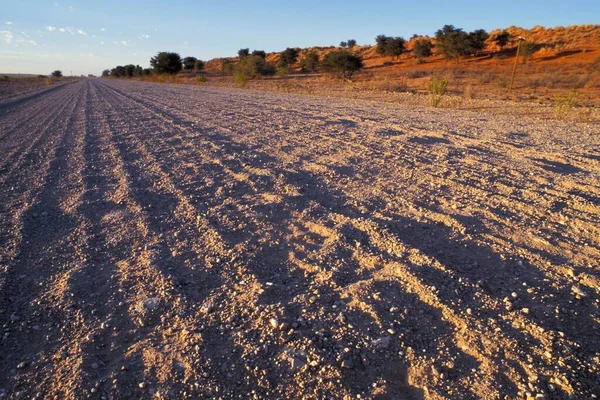 Bad Road Gravel Road Washboard Road Namibia — 스톡 사진